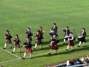 Full pipe band pre-match